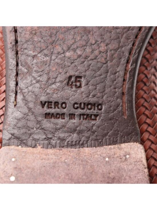 Canali Woven Tassel  Dress Shoes Men\'s Size EU 45 Brown Slip On Leather main image 10